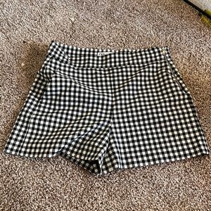 Zara gingham shorts size m